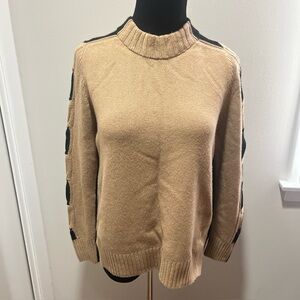 D. Exterior NWT Bo-Color Sweater Size S Tan Black Wool Silk Cashmere Blend Italy